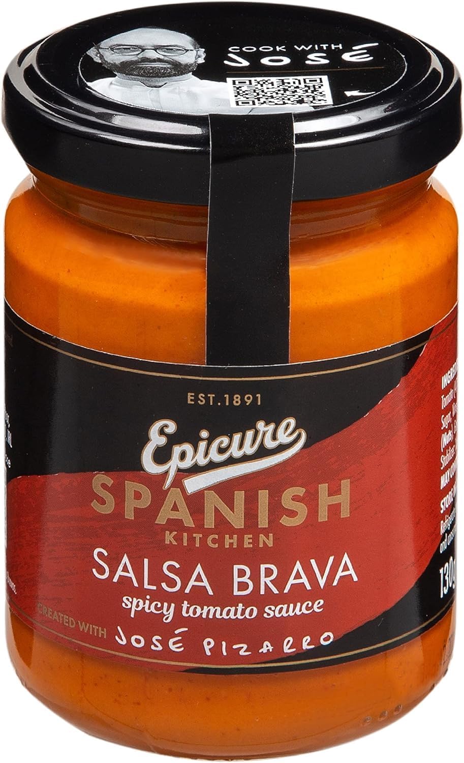 Epicure Spanish Kitchen with José Pizarro – Salsa Brava Sauce, 130 g (Pack of 1)