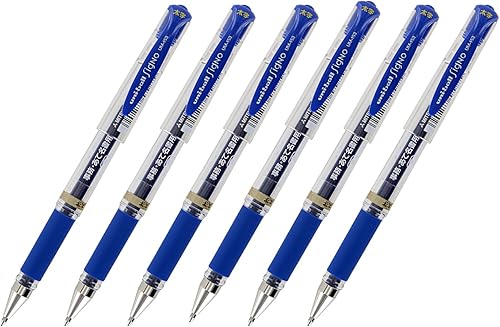 Pluma de punta rodante Uni-Ball Signo UM-153, tinta de gel, con Punta amplia, de 1.0 mm, paquete de 3 unidades, Azul (Blue Ink)