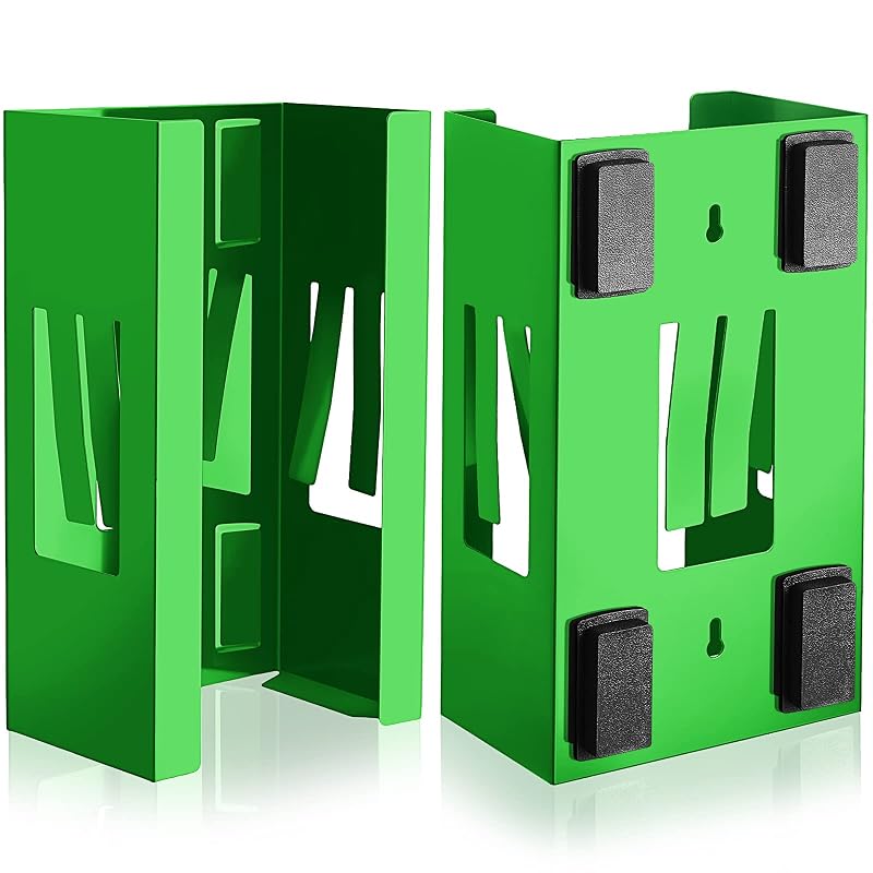 Organizador Magnético para Caixas de Luvas Descartáveis Lounsweer com Montagem em Parede Verde, Kit com 2 Unidades