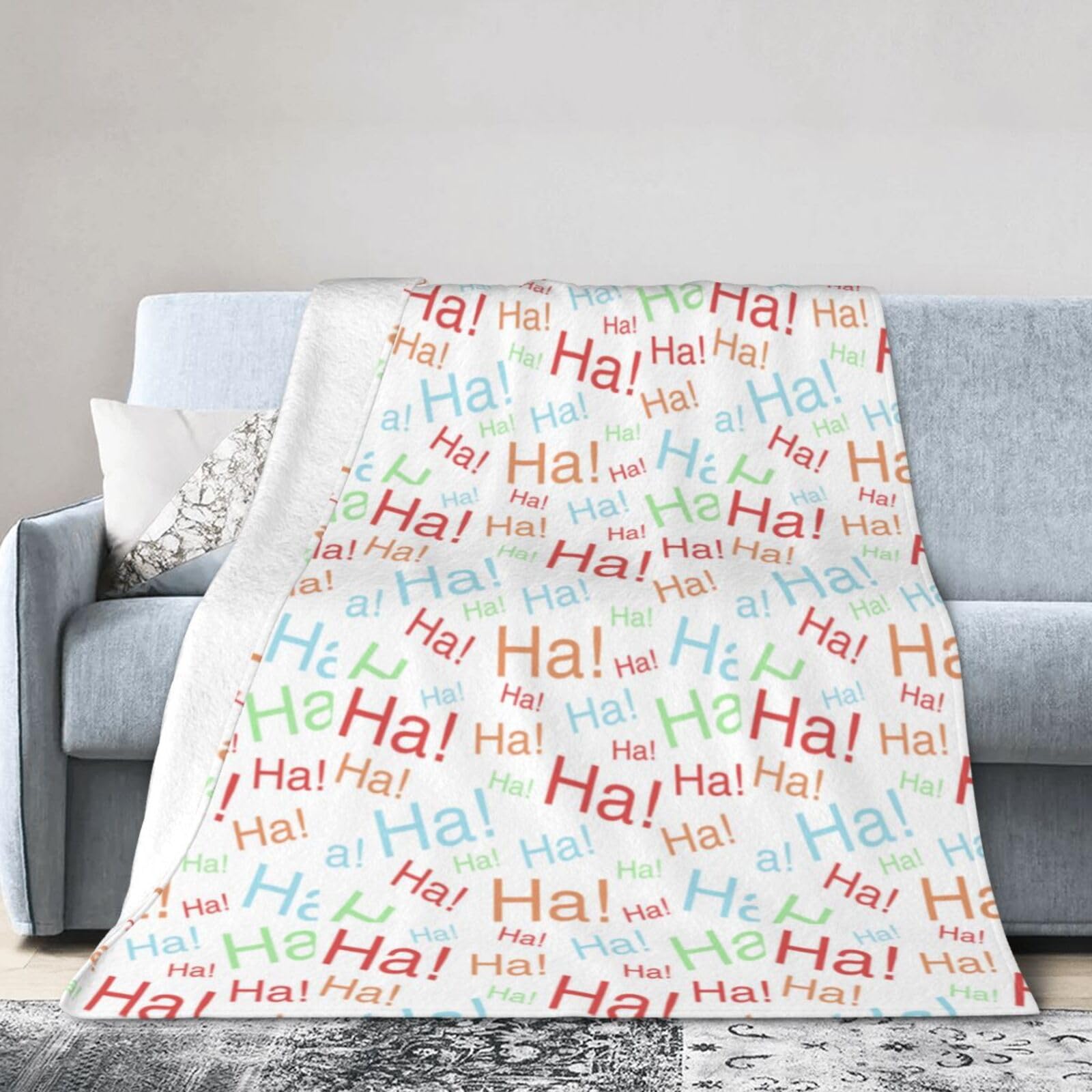Noble Ren Colorful Laughter Ultra-Soft Micro Fleece Blanket Winter Warm Soft Lannel Fleece Throw Blanket For Couch Sofa Bed 50"X40"