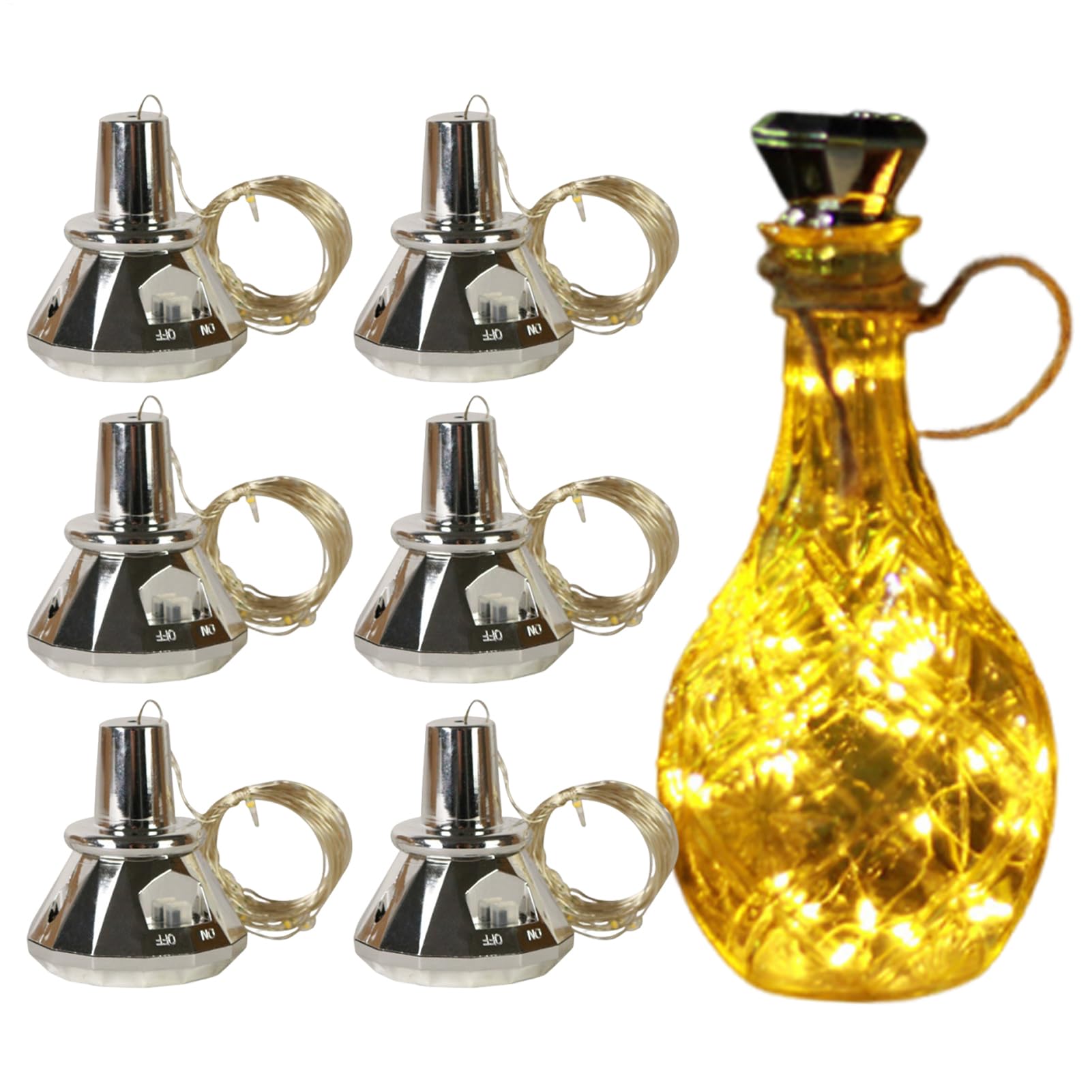 Wine Bottle Fairy Lights 6X Cork Led Lights for Bottles