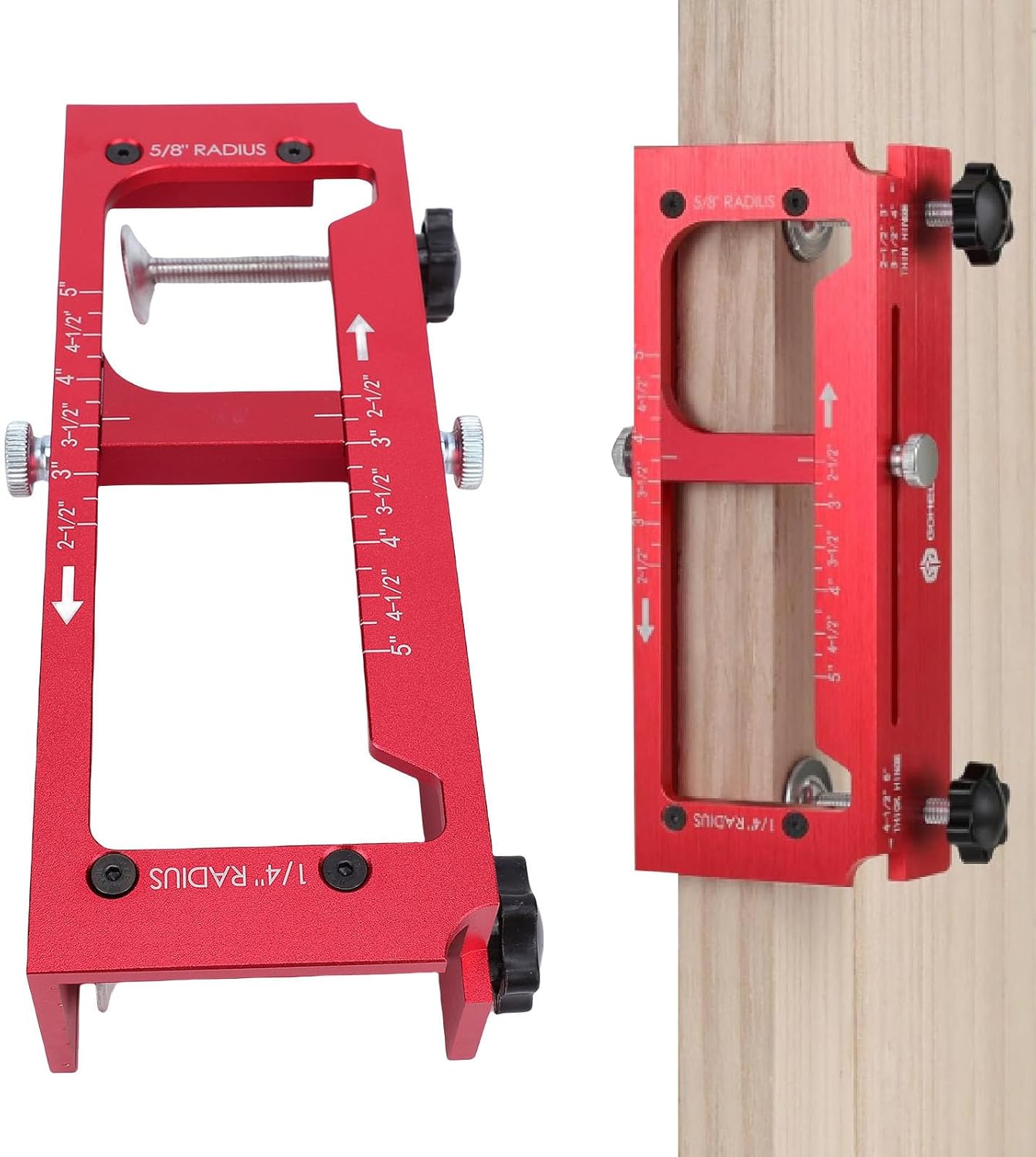 Fafeicy Door Hinge Jig High Precision Aluminum Alloy Template Kit for Mortise and Lock Installation on Wood Doors 22x8x5cm