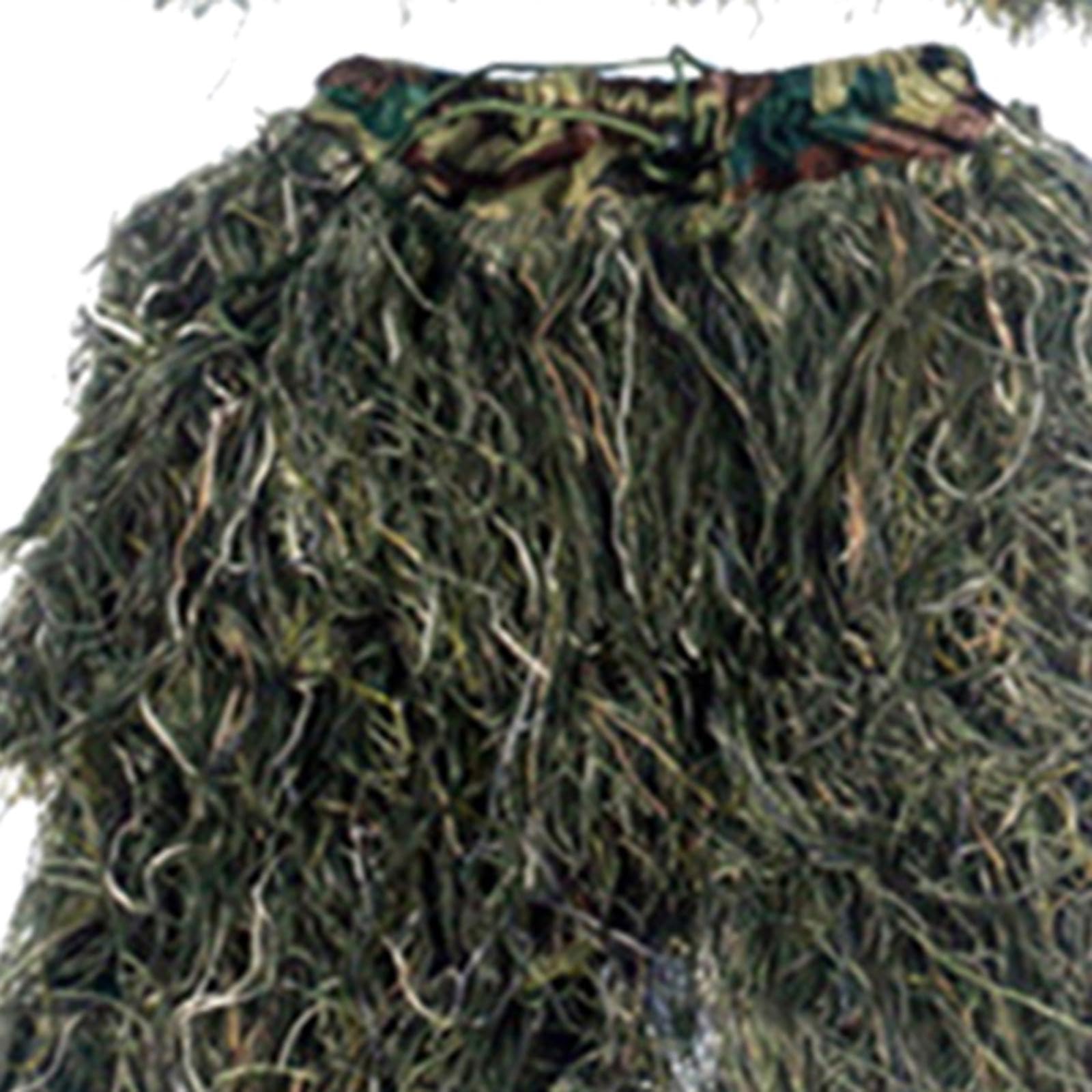 Traje Ghillie para Hombre, Pantalón, Sombrero, Disfraz de Bosque con Bolsa de Almacenamiento, Conjunto Uniforme para Observación de Aves, Jardinería,