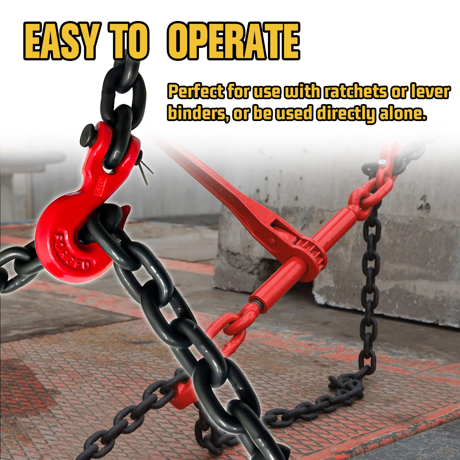 SENKEYFE 5/16" Binder Chain,25FT Trailer Safety Chains With - View #2