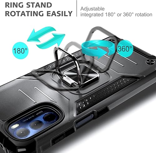 Miniatura 6 de NZND Funda para Motorola Moto G 5G (2022) con protector de pantalla de vidrio templado (cobertura máxima), protección de cuerpo completo grado
