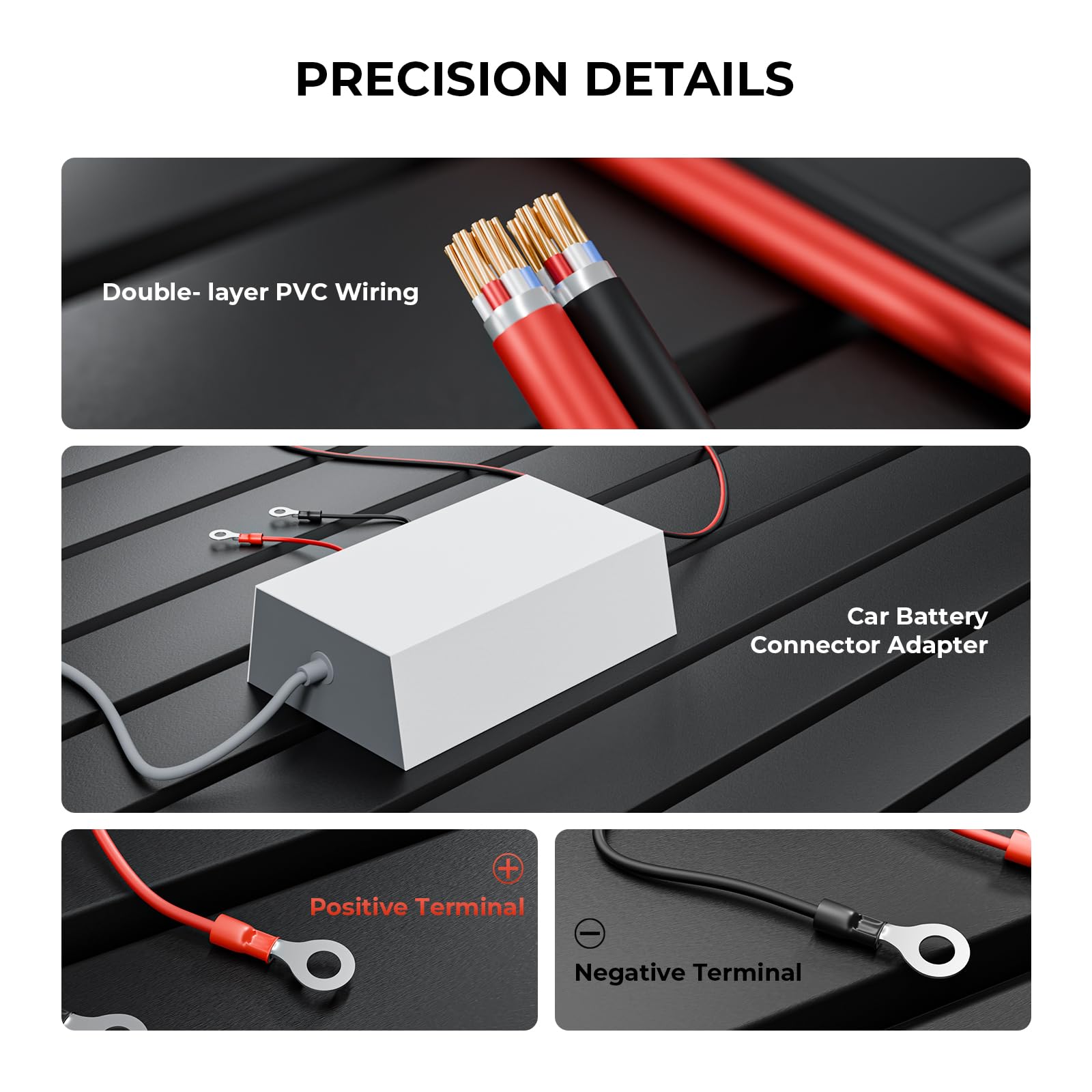 Car Battery Connector to DC Female Adapter for Starlink Gen 3, Direct Vehicle Battery Connection for Stable 12V-36V Input, 57V 5A Output, Quick Setup, Ideal for Long Trips & Camping