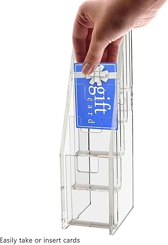 Miniatura 2 de Tarjetero de plástico transparente de 5 niveles y 5 bolsillos vertical con múltiples ranuras para tarjetas de seguridad, tarjetas de puerta,