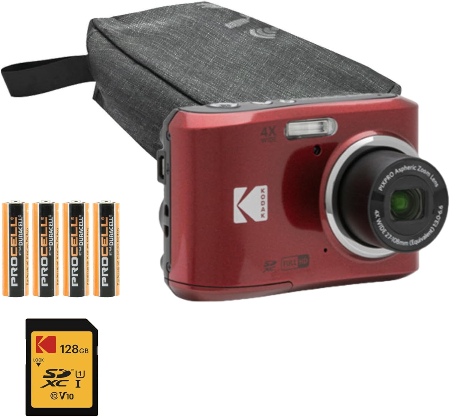 Kodak PIXPRO FZ45 Friendly Zoom Digital Camera (Red)...
