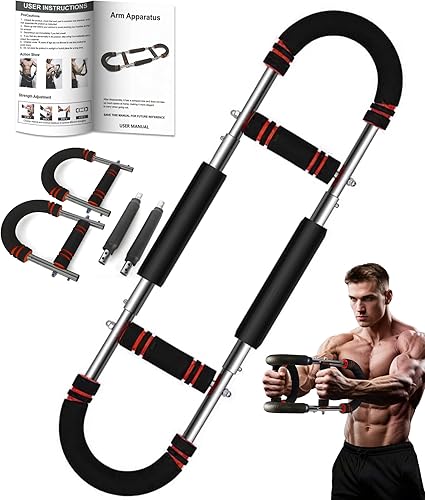 Entrenador de brazo Twister, equipo de entrenamiento de pecho ajustable de 66 a 170 libras, entrenador de brazo de torsión, fortalecedor de