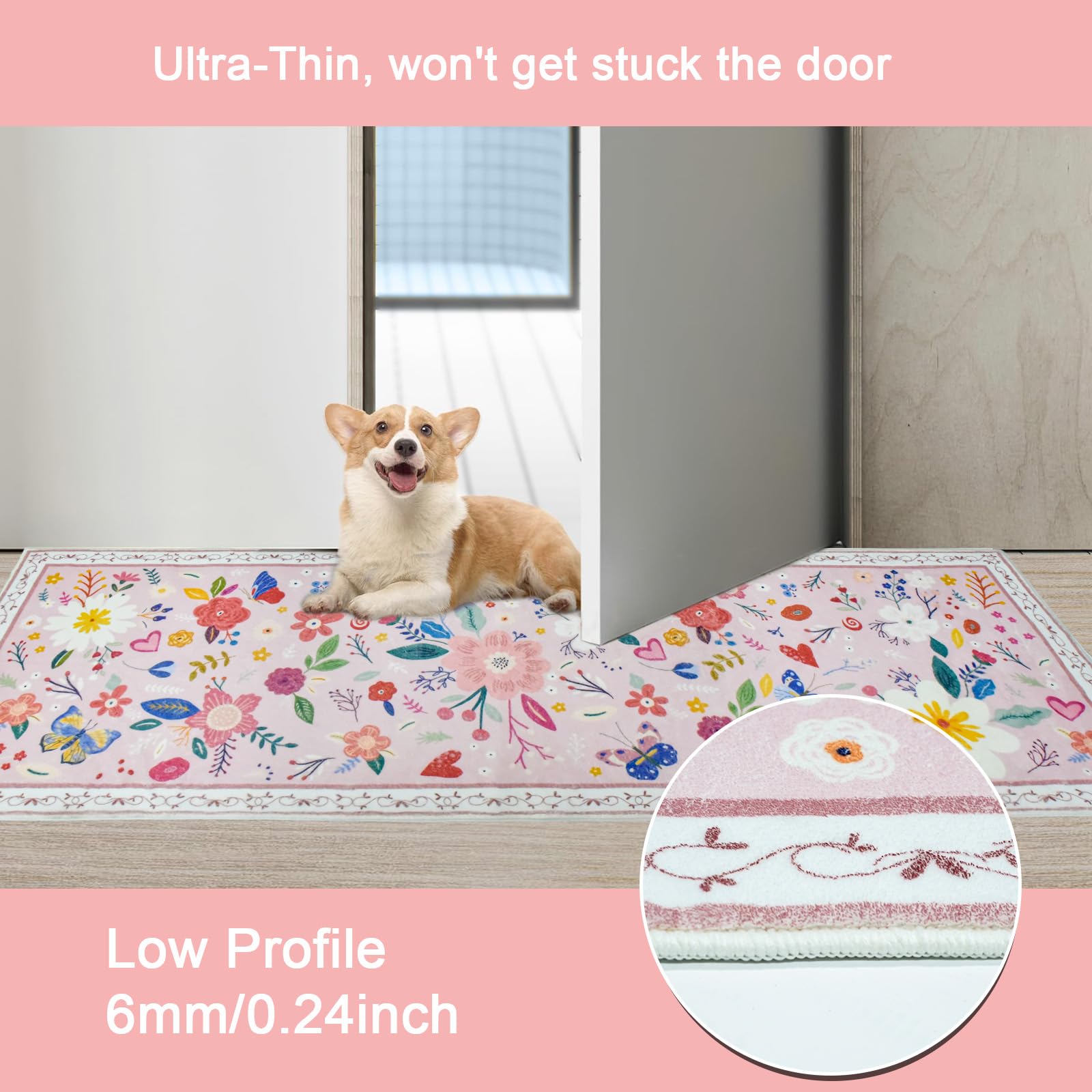 TUKDAK Tappeto Runner Per Corridoio, 60 X 180 Cm, A Scacchi - 5