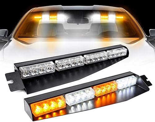 Barra de luz estroboscópica para visera de 32 LED, enchufe de cigarrillo, parabrisas interior, salpicadero, luces de advertencia de peligro de disponible en Yaxa Venezuela