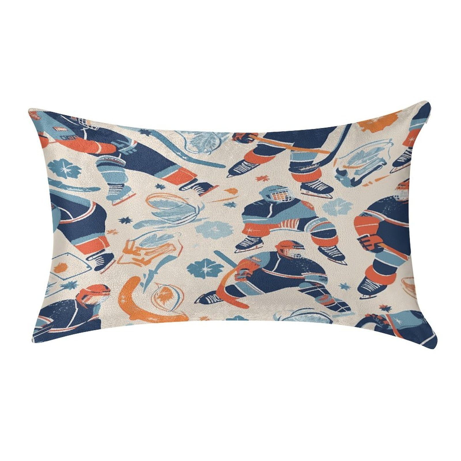 Btcowzrv Style Hockey Player Pattern Pillow Cover Pillow Case Pillowcase