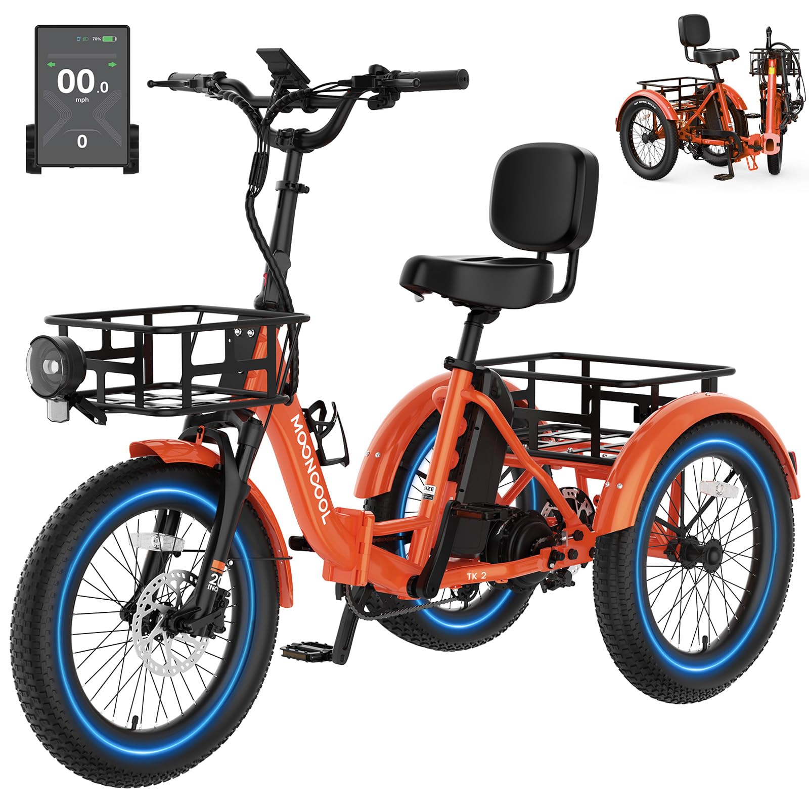 MOONCOOL 500W/750W Fat Tire Trike
