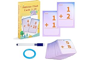 Addition Flash Cards for Kindergarten