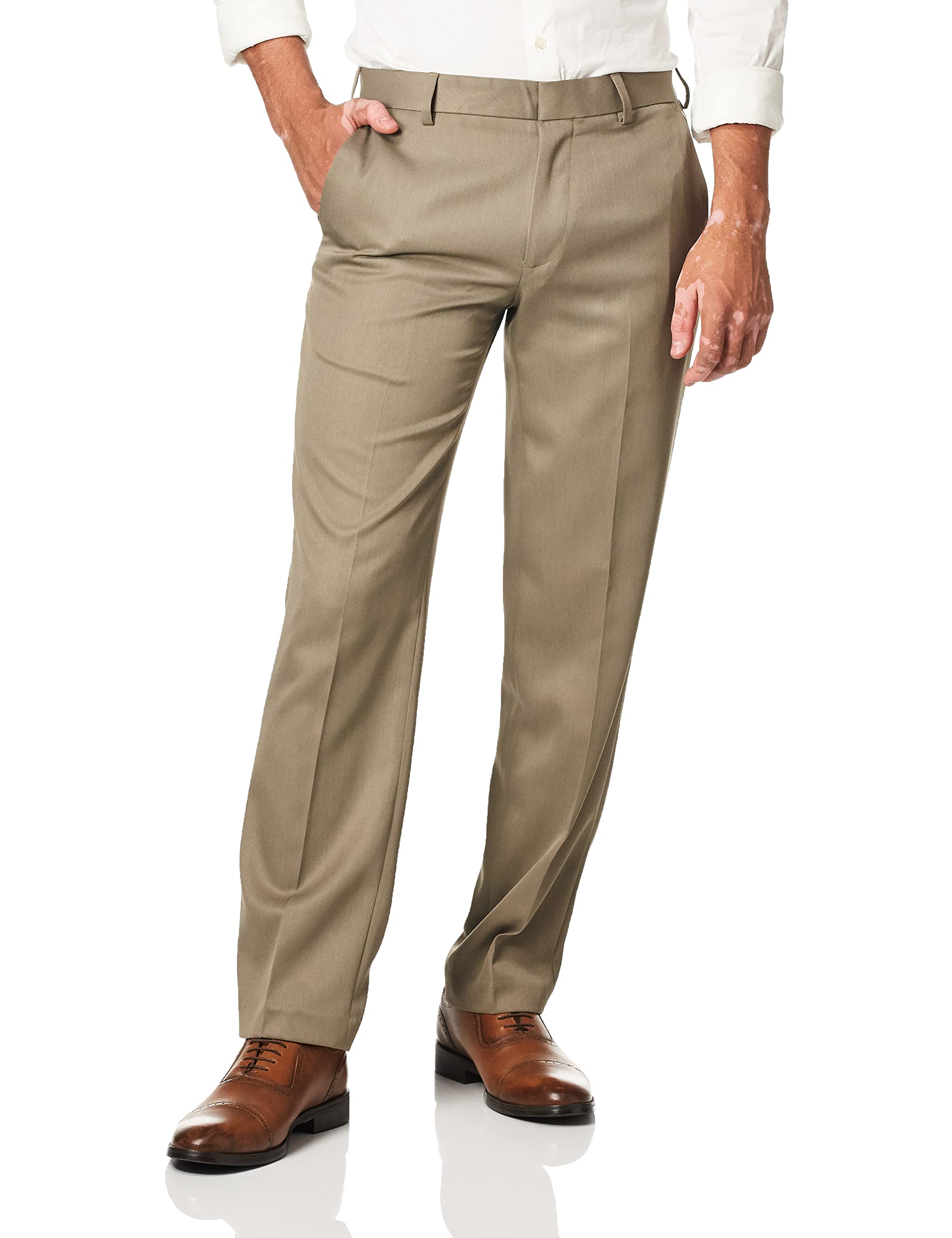 Van Heusen Mens Traveler Flat Front Straight Fit Pant