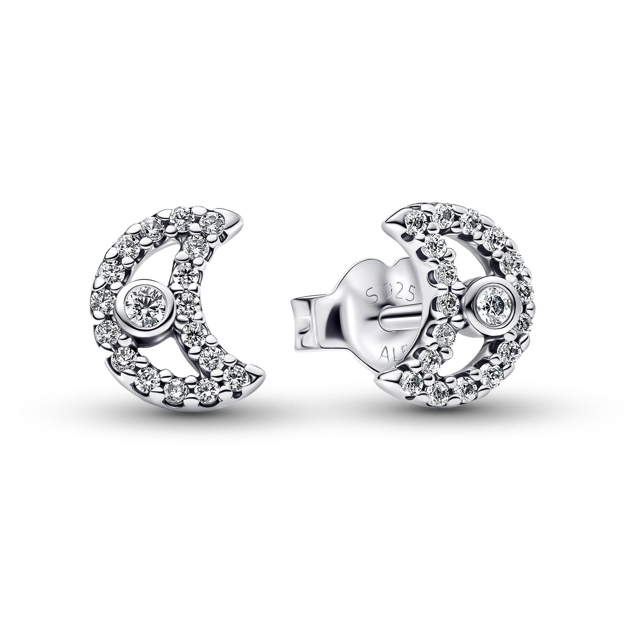 PANDORA Conjunto de joyería de luna para mujer con collar, anillo y aretes, plata de ley 925 con circonitas cúbicas, un hermoso regalo para tu esposa o novia 21122
