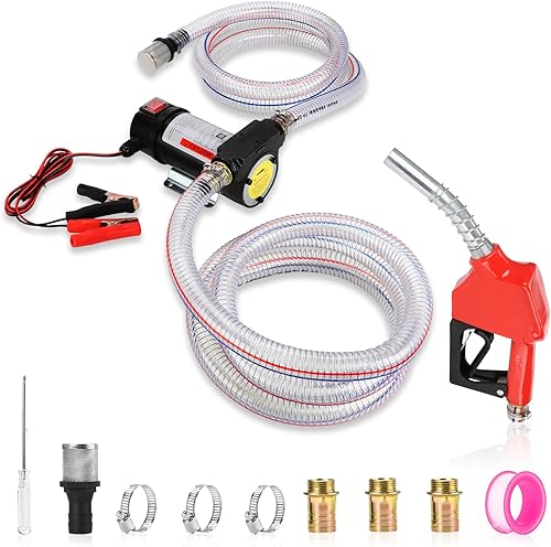 Kit de bomba de transferencia de combustible diésel de 12 V CC, bomba de transferencia de diésel eléctrica autocebante de flujo de 10 GPM, kit de