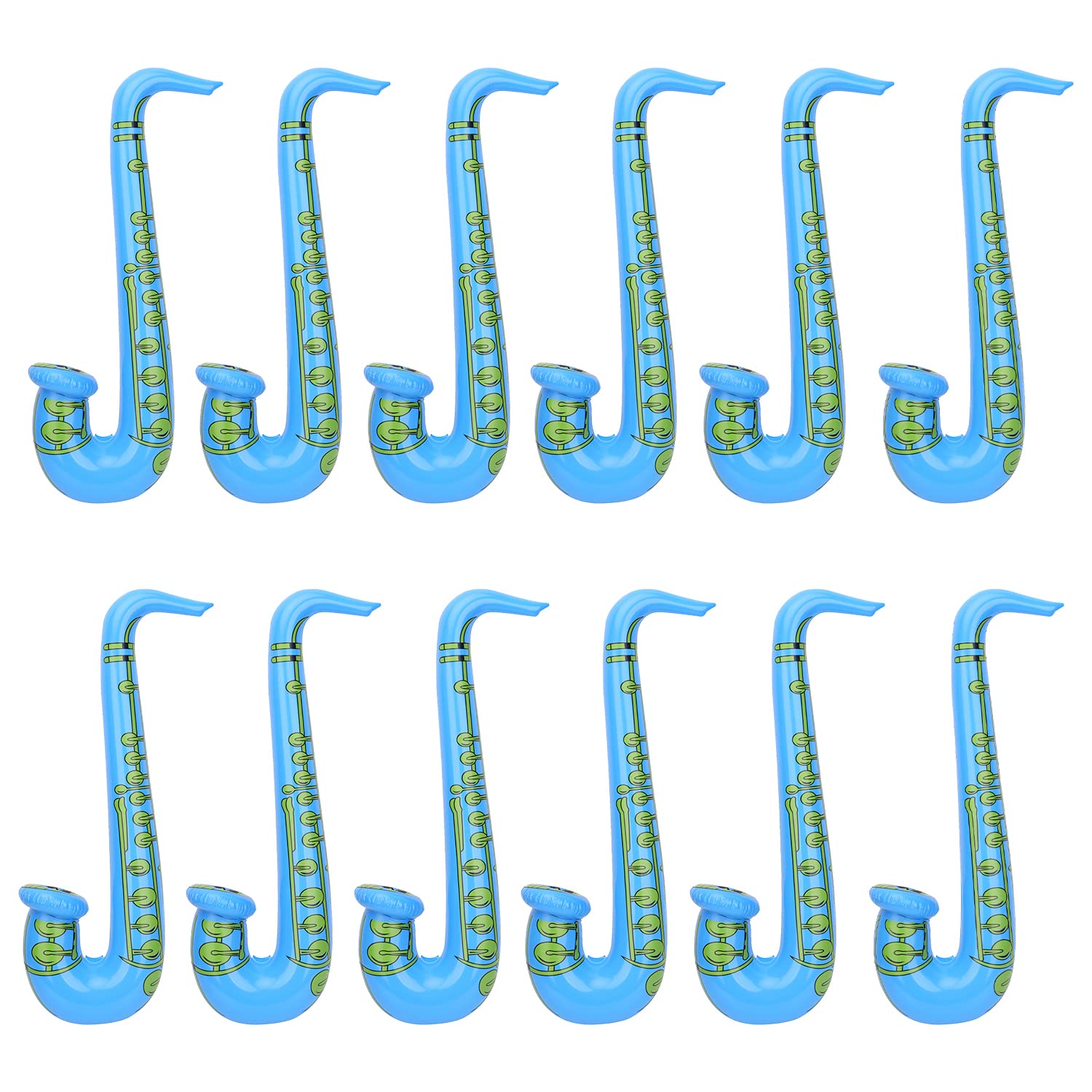 WedDecor Inflatable Guitar Saxophone Toys Favours Balloon, Musical Instruments Accessories For Kids and Adults Party Decoration, Hen Night Party, 12pcs, Blue — image 1