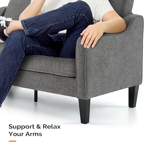 Miniatura 92 de VINGLI Sofás para sala de estar, sofá pequeño marrón de 71 pulgadas, sofás modernos de mediados de siglo, 3 plazas, cómodo sofá tapizado de felpilla