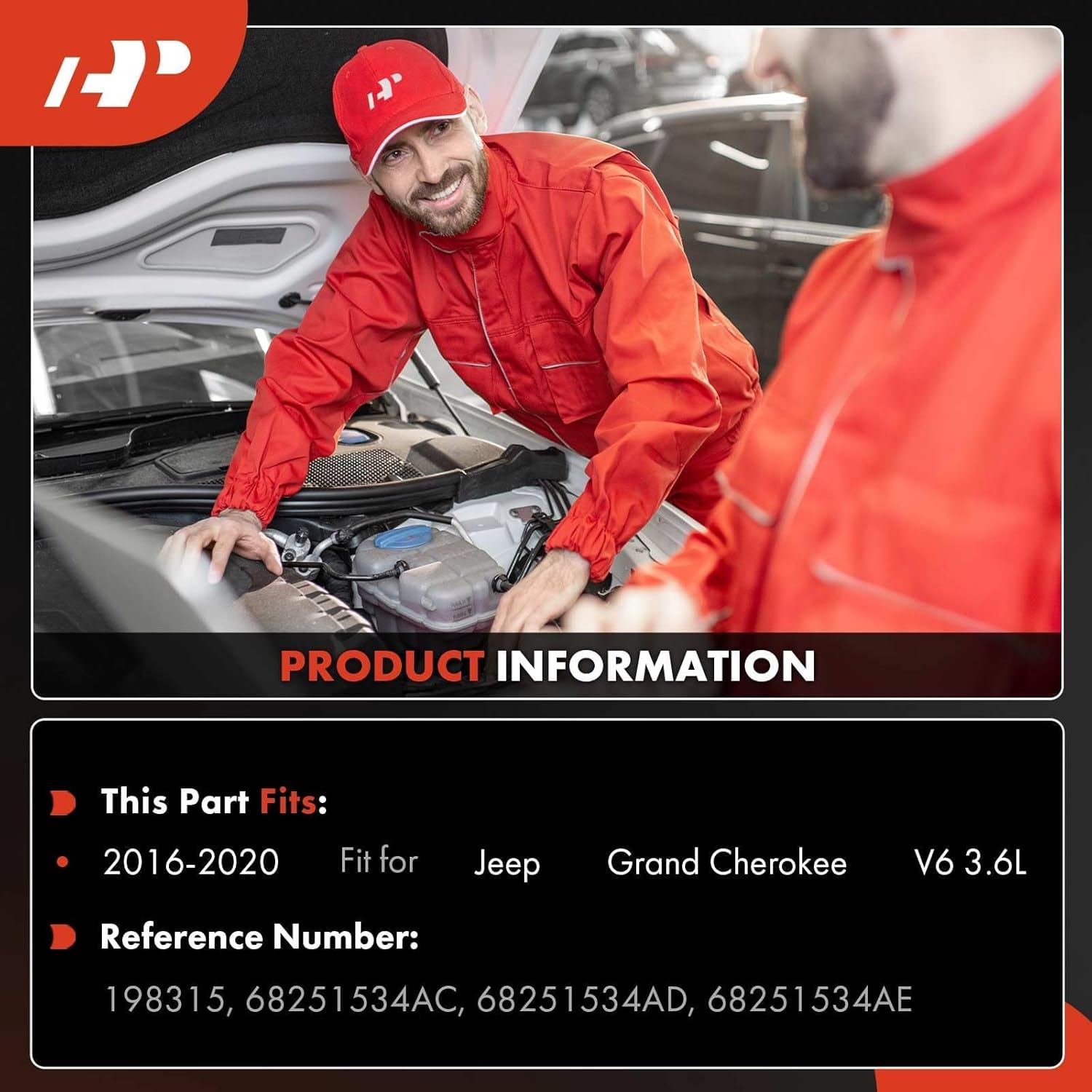 A-Premium Air Conditioner AC Compressor with Clutch Compatible with Jeep Grand Cherokee 2016-2022, Grand Cherokee L 2021, Grand Cherokee WK 2022, RS18 Compressor