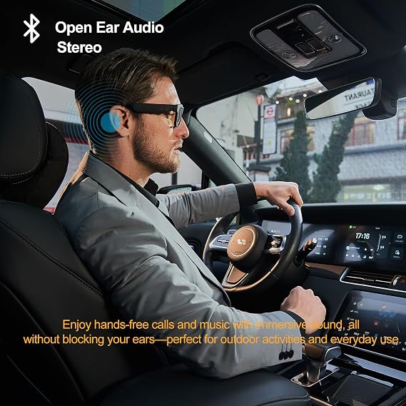 OHO 4K Ultra-Lightweight Smart Glasses, AI Chat & Real-Time Translation, OHO App Supported, Record-While-Charging, UV400 Lens