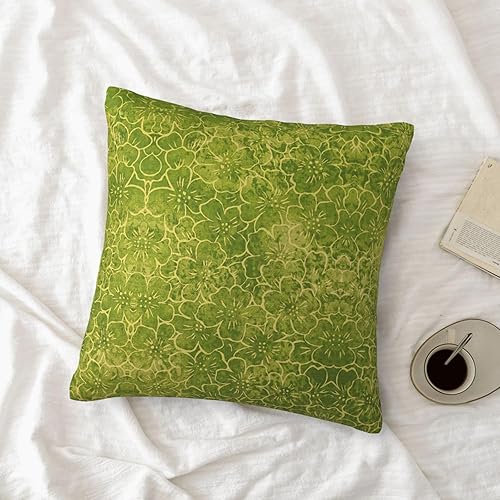 Miniatura 7 de Retro Art Green Flower Pillow Cover Romantic Lazy Living Room Chair Car Cushion Cover Bedroom Sofa Float Window Decoration Soft Double Sided Plush