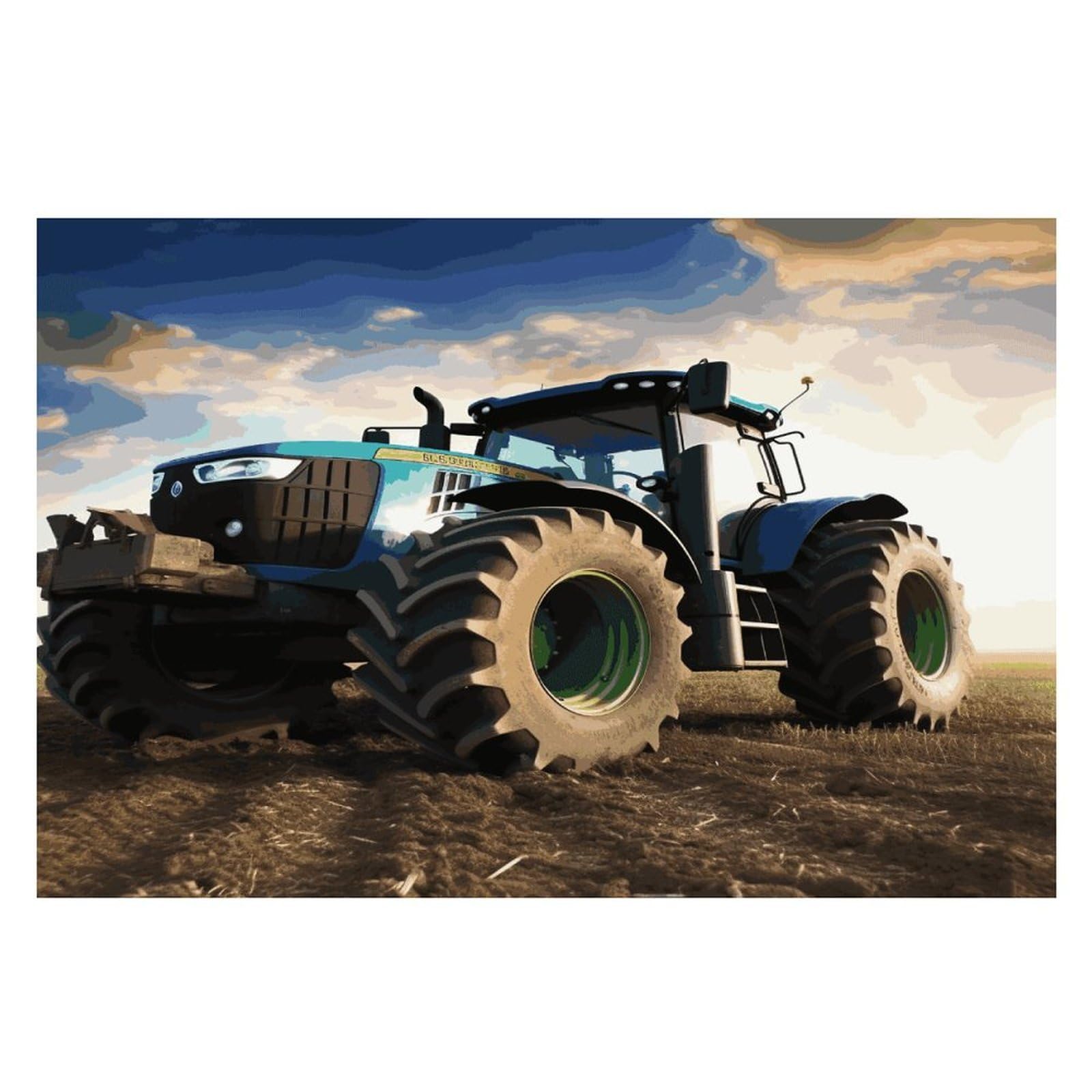 Farm Tractor Placemats Heat-Resistant Washable Place Mats Anti Slip Dining Table Place Mats Wipeable Dining Table Mats Kitchen Decoration Placemats 17.7’’×11.8’’
