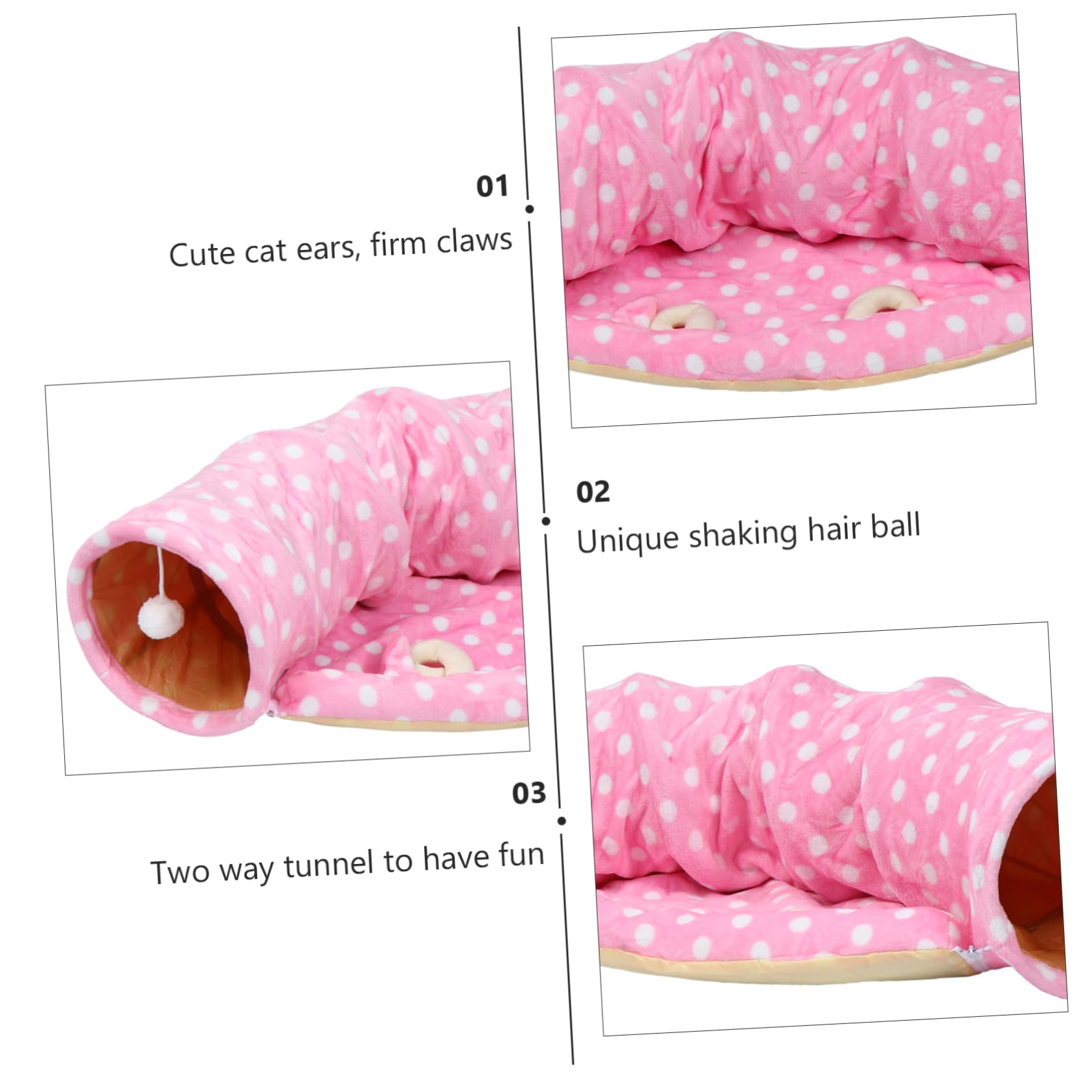 Abaodam Tunnel De Jeu pour Chat Tunnel-Tente Amusante Jouet Confortable pour Chat Intérieur