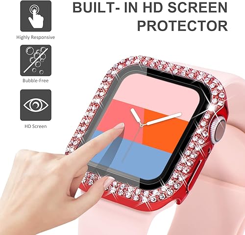 Miniatura 149 de KADES - Funda protectora brillante compatible con Apple Watch Series SE, SE 2022, 6, 5 y 4 de 44 mm, con protector de pantalla incorporado