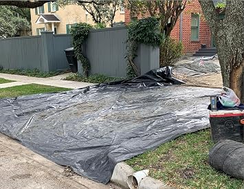 Roly Poly 6 Mil Black Plastic Sheeting 20' x 100' Roll Heavy Duty Polyethylene Vapor Barrier for Crawl Space, Concrete Slab, Landscaping & Construction 2000 Sq Ft