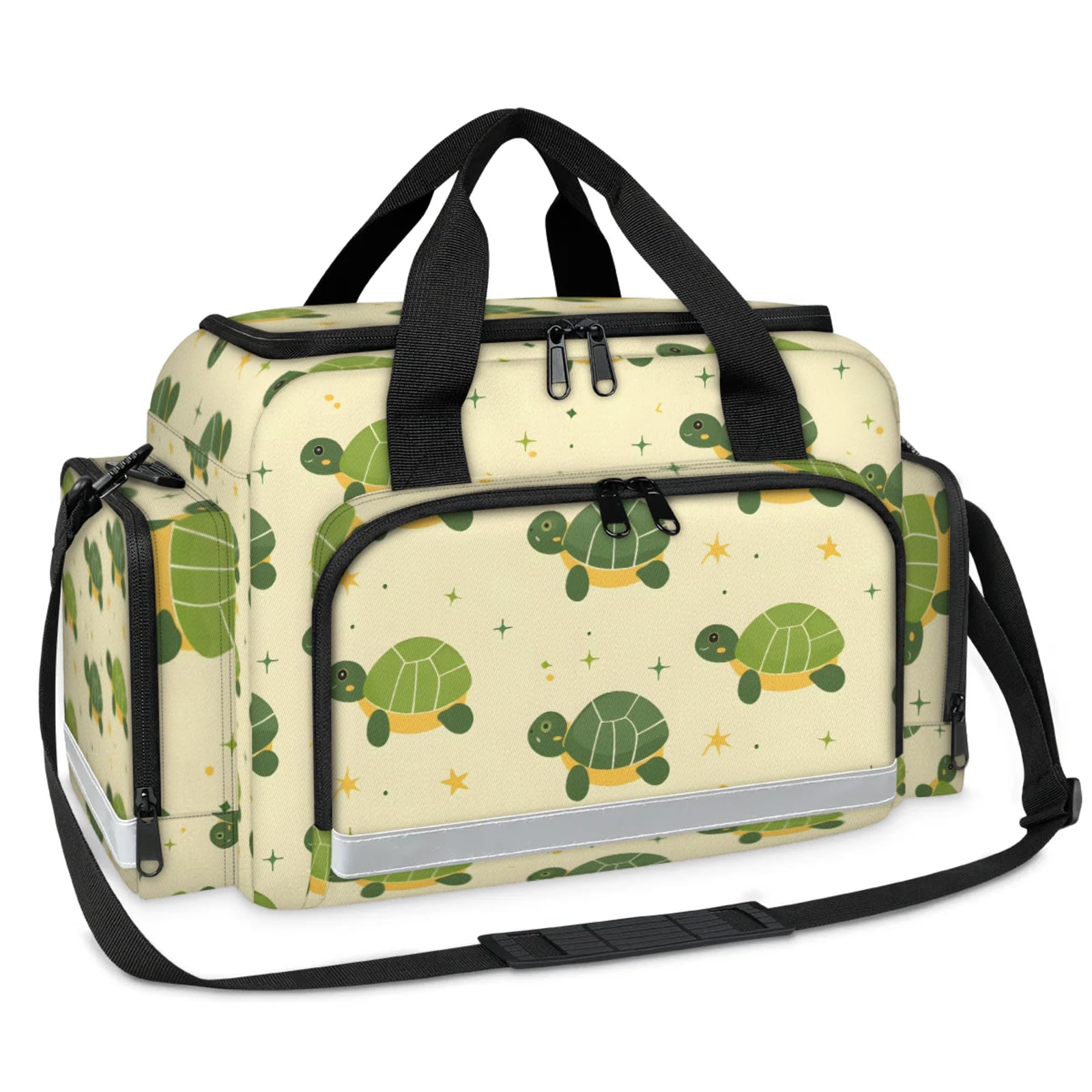 GzLeyigou First Aid Bags Empty, Green Turtles Emergency Bag First Aid Kit Multiple Compartment Kit Carrier On Call Trauma Bag For Paramedics Emergency Medical Supplies Kit