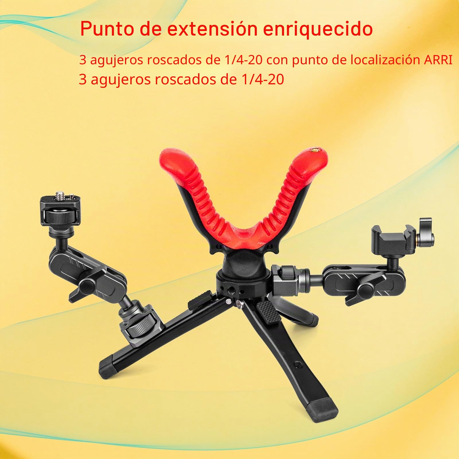 Zeadio Soporte de trípode de cámara, soporte portátil ajustable con rotación de 360 grados V-yuk para todas las cámaras