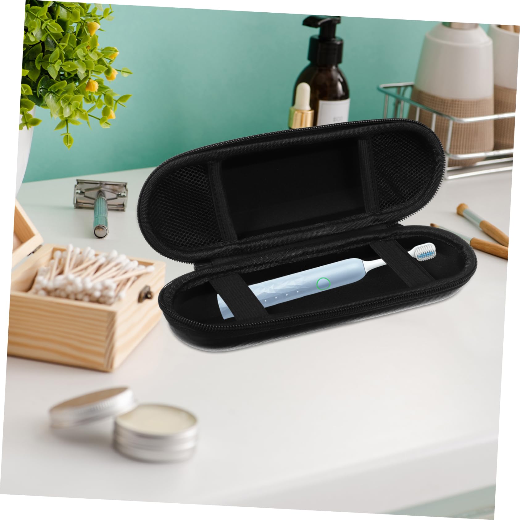FRCOLOR Caja de Almacenamiento para cepillos de, Estuche para cepillos de, Estuche de Viaje para o de, portátil, para os de, Caja para