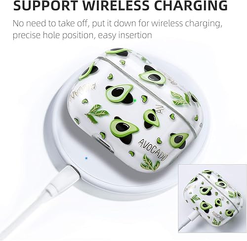 Miniatura 3 de AKABEILA Funda para Airpods Pro para mujer, compatible con Apple Airpods Pro, funda transparente con diseños de patrones, Airpods Pro, funda rígida