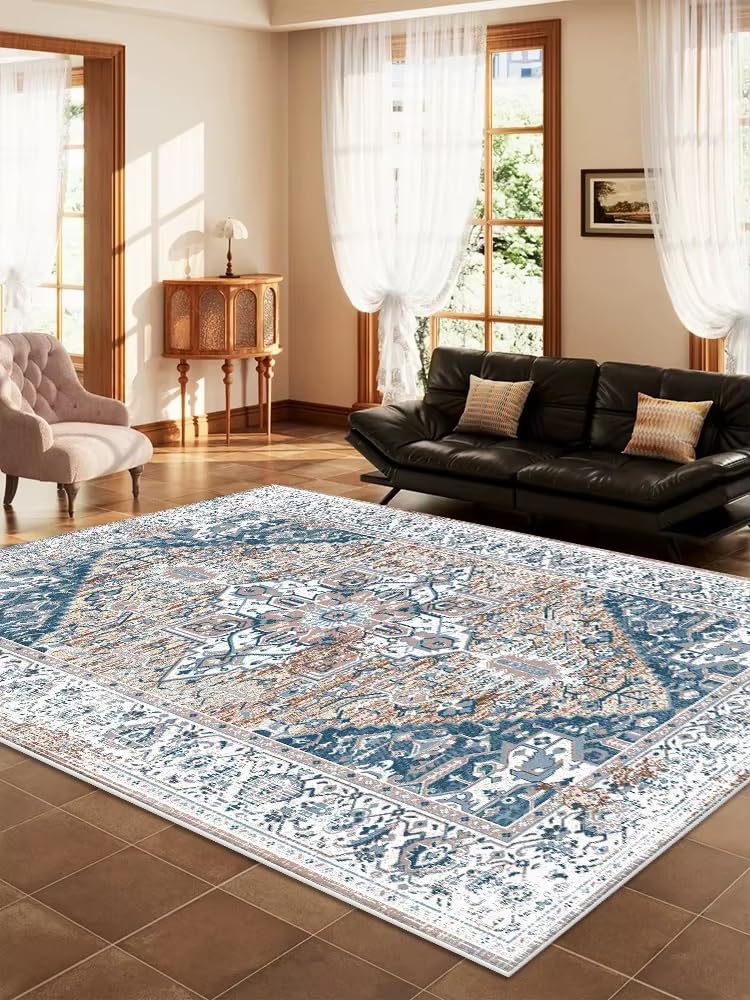 Tapis de salon vintage pour créer un cocon chaleureux et convivial en famille