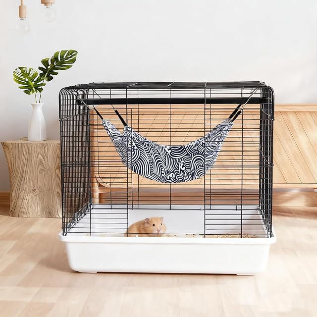 Foto 8 de 8 de mimzemamz Jaula para Hurones,Jaula Cobaya Ratas Colgante de una y Dos Capas con Diseño 2 en 1,Jaulas…