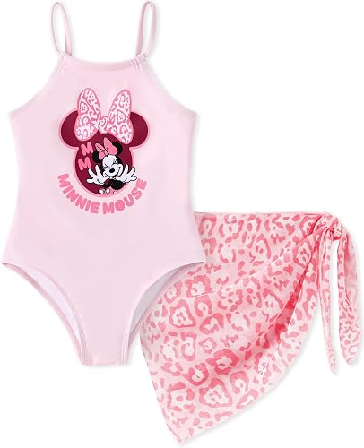 Disney Minnie Mouse Swimsuits for Girls Swimwear UPF 50+ One Piece Bathing Suits