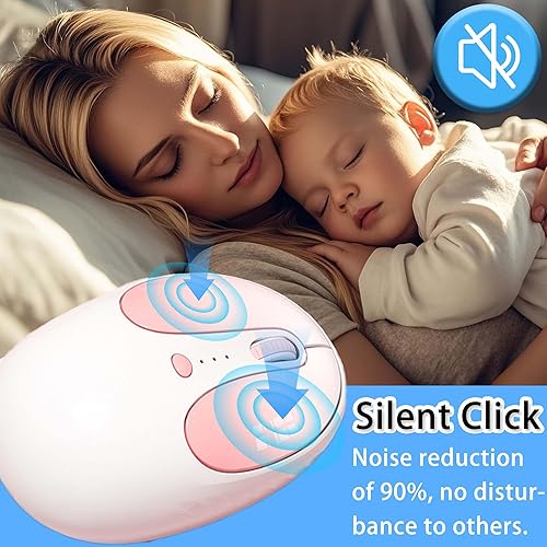 Miniatura 4 de Ratón inalámbrico con forma de conejo, con Bluetooth de modo dual, silencioso, portátil, recargable, ligero, pequeño, óptico de viaje, único ratón