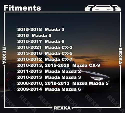 Miniatura 3 de Rexka 20 piezas de cierre de clip de retención de techo de cuarto de pilar GJ2168885B75 compatible con Mazda 2 Mazda 3 Mazda 5 Mazda 6 CX-3 CX-5
