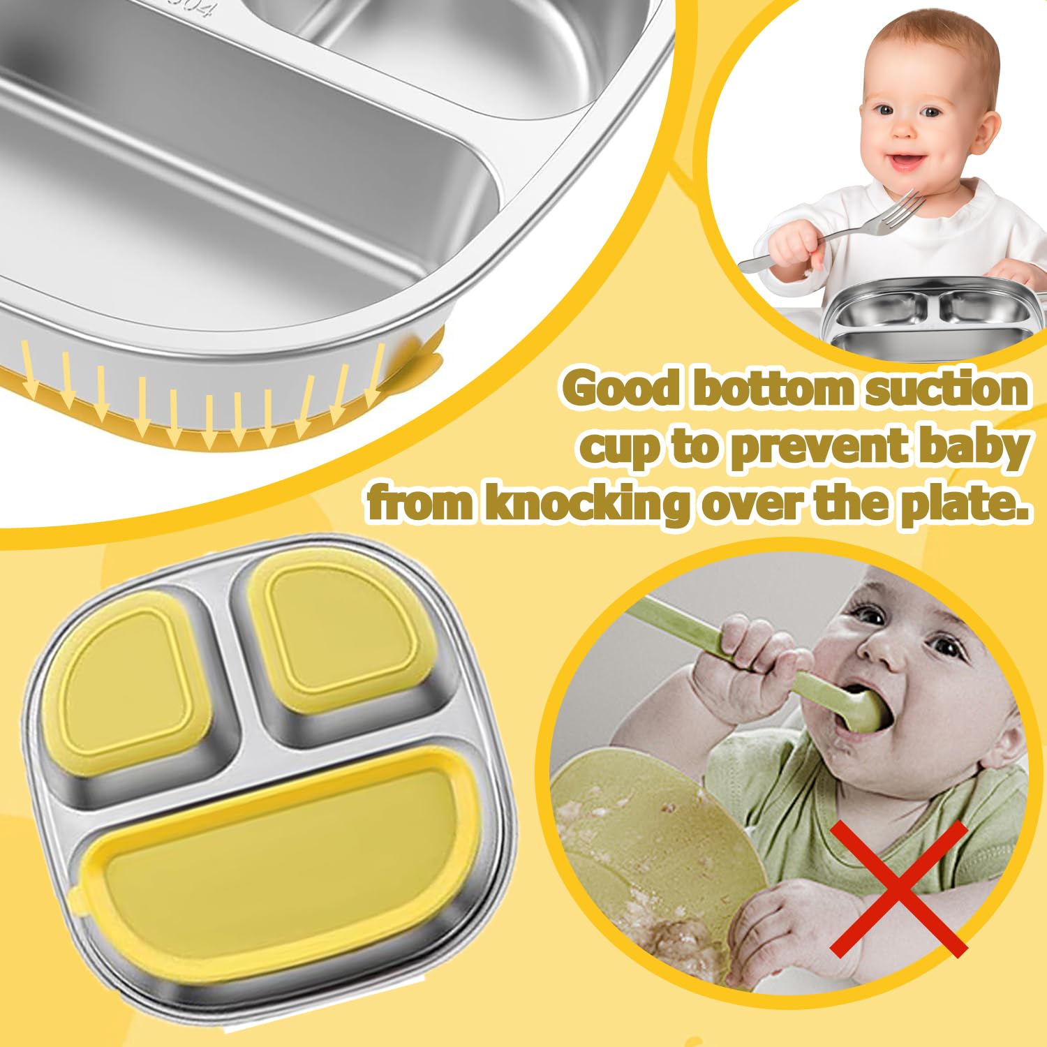 9 Colori Set Di Piatti Per Bambini Piatti In Silicone Per Uso