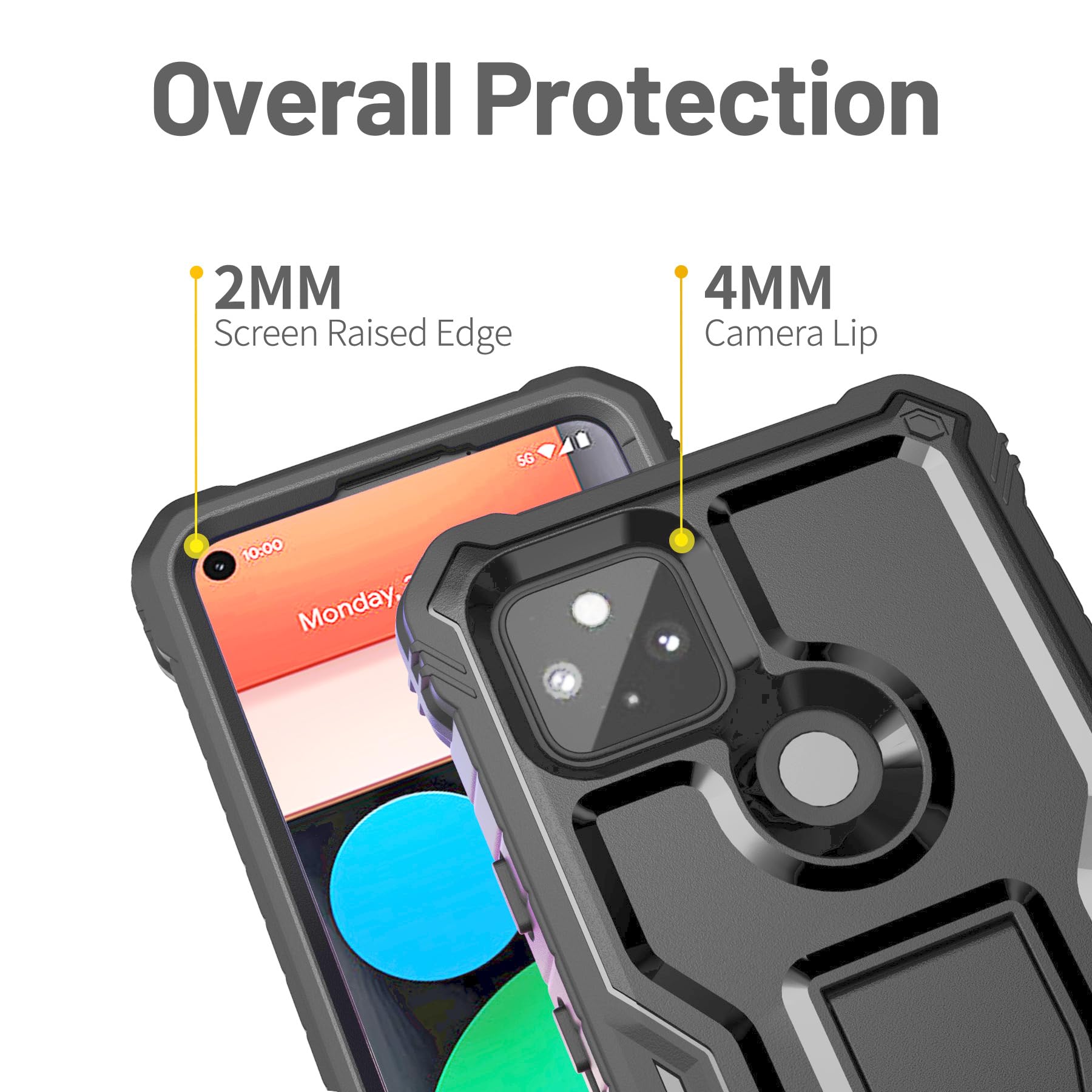 Amazon.co.jp: FITO Google Pixel 5A用ケース デュアルレイヤー 耐衝撃