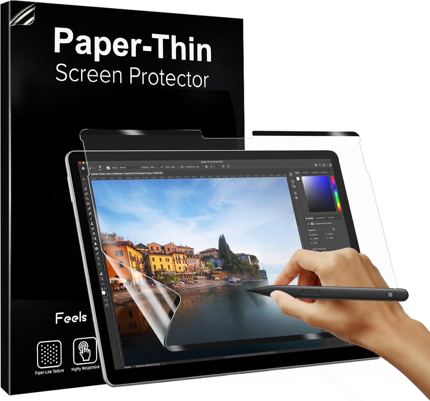 TiMOVO 1 Pack Magnetic Feel-Paper Screen Protector for Microsoft Surface Pro 12 Inch 2025, Removable, Reusable Film for Surface Pro 12", Draw Like on Paper, Anti Glare, Anti Scratch, Matte