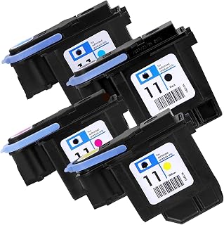 Ademon Replacement Parts for Printer 11 Printhead for C4810A C4811A C4812A C4813A Print Head for 1000 1100 1200 2200 2280 2300 2600 2800(Magenta |Yellow |Cyan |Black)
