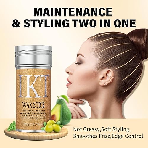 Miniatura 20 de Barra de cera para cabello no graso con fuerte sujeción, aroma floral, para cabello, 3