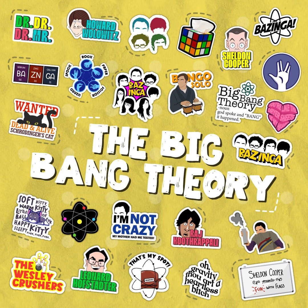 Aapki Marzi The Big Bang Theory Laptop/Mobile Sticker Decals (Type B ...