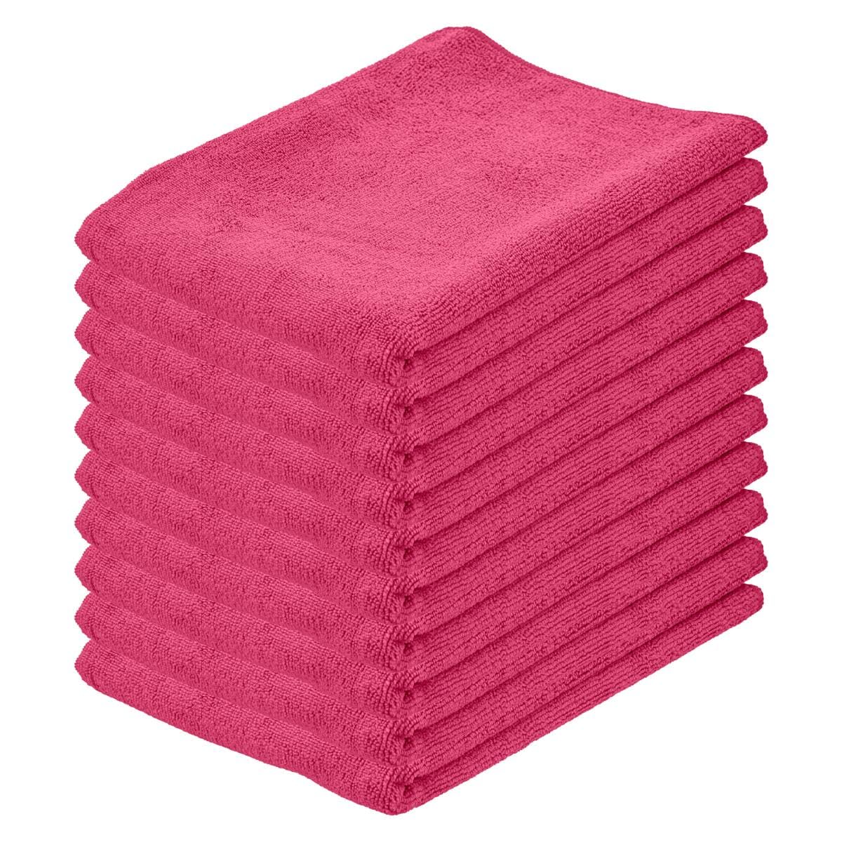 Superio Mikrofaser-Wischtuch, extra groß, 40,6 x 61 cm, streifenfrei, Mikrofaser-Bodentuch, für die Reinigung von Haus, Küche, Bad, kratzfrei, Mehrfarbig, 10 Stück