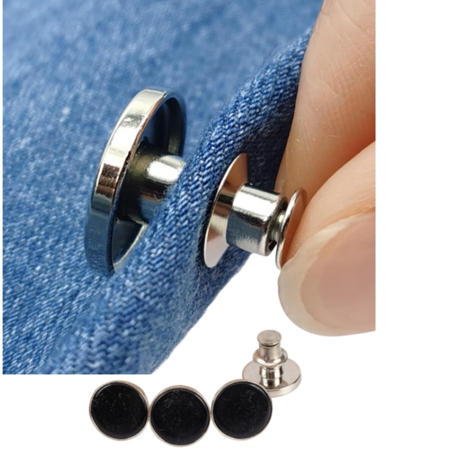 Snapklik.com : BeeSpring 12 PCS Adjustable Buttons For Jeans, 17mm ...