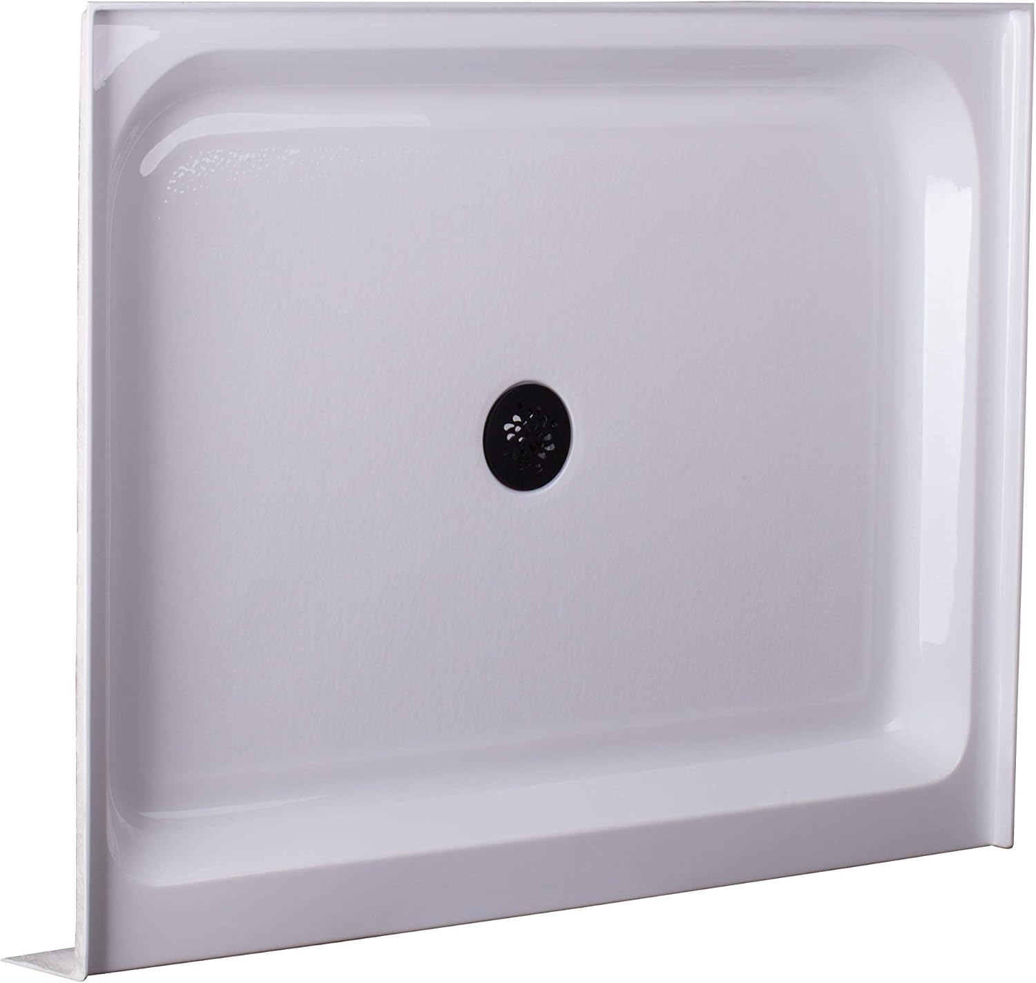 Uni-Green Acrylic Shower Base 60X36X5-1/2in Single Threshold and Center Drain in White