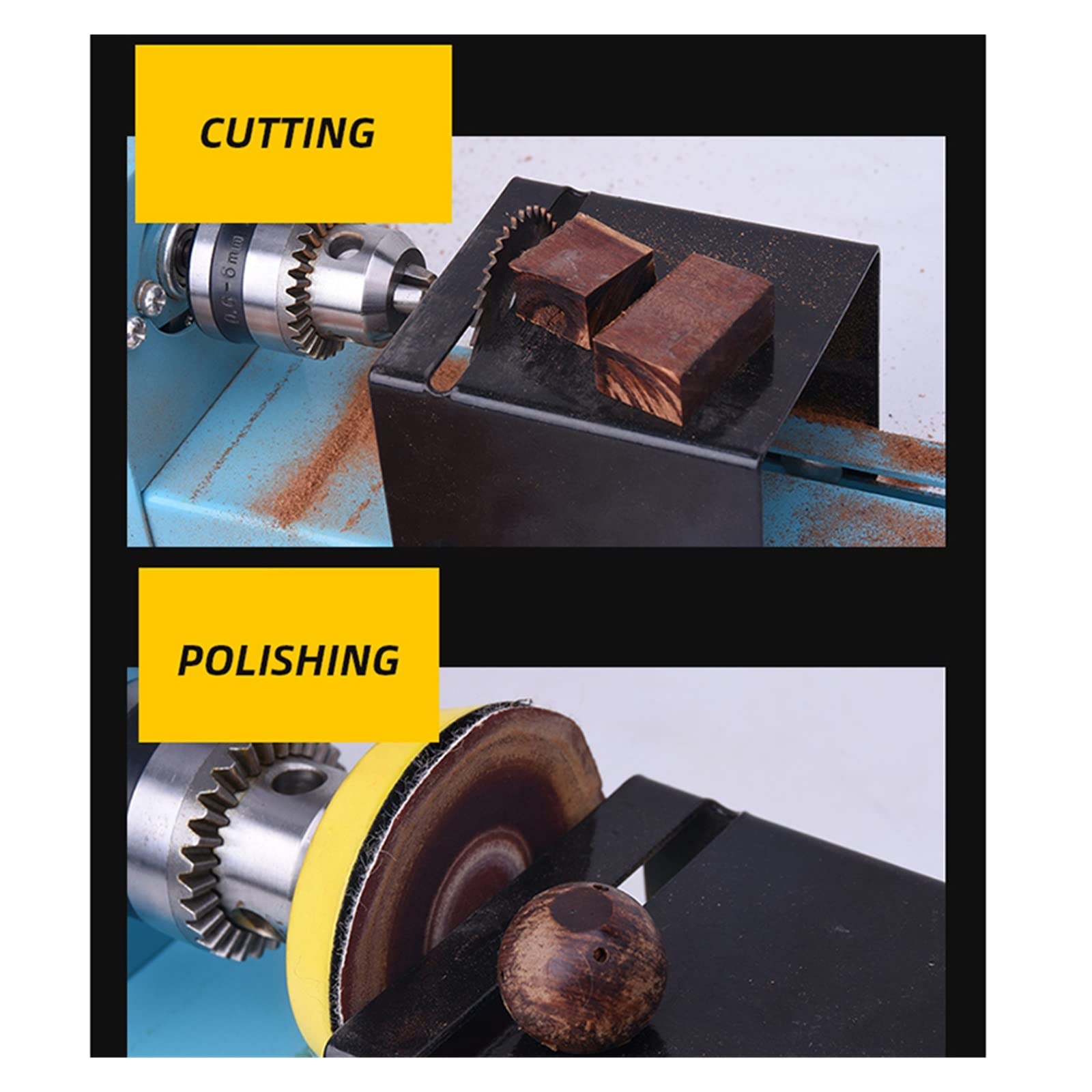 Mini máquina de cuentas de torno de 150W, torno de perlas de Buda en miniatura, máquina de torno de perlas de Buda for carpintería, herramienta rotativa de taladro de 12V/24V Eficiencia y precisión
