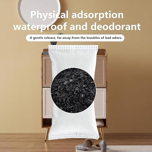 Miniatura 6 de KaiCarnte Paquete de 16 bolsas desodorizantes para zapatos, absorbente de olores de carbón activado, desodorante de armario, eliminador de olores